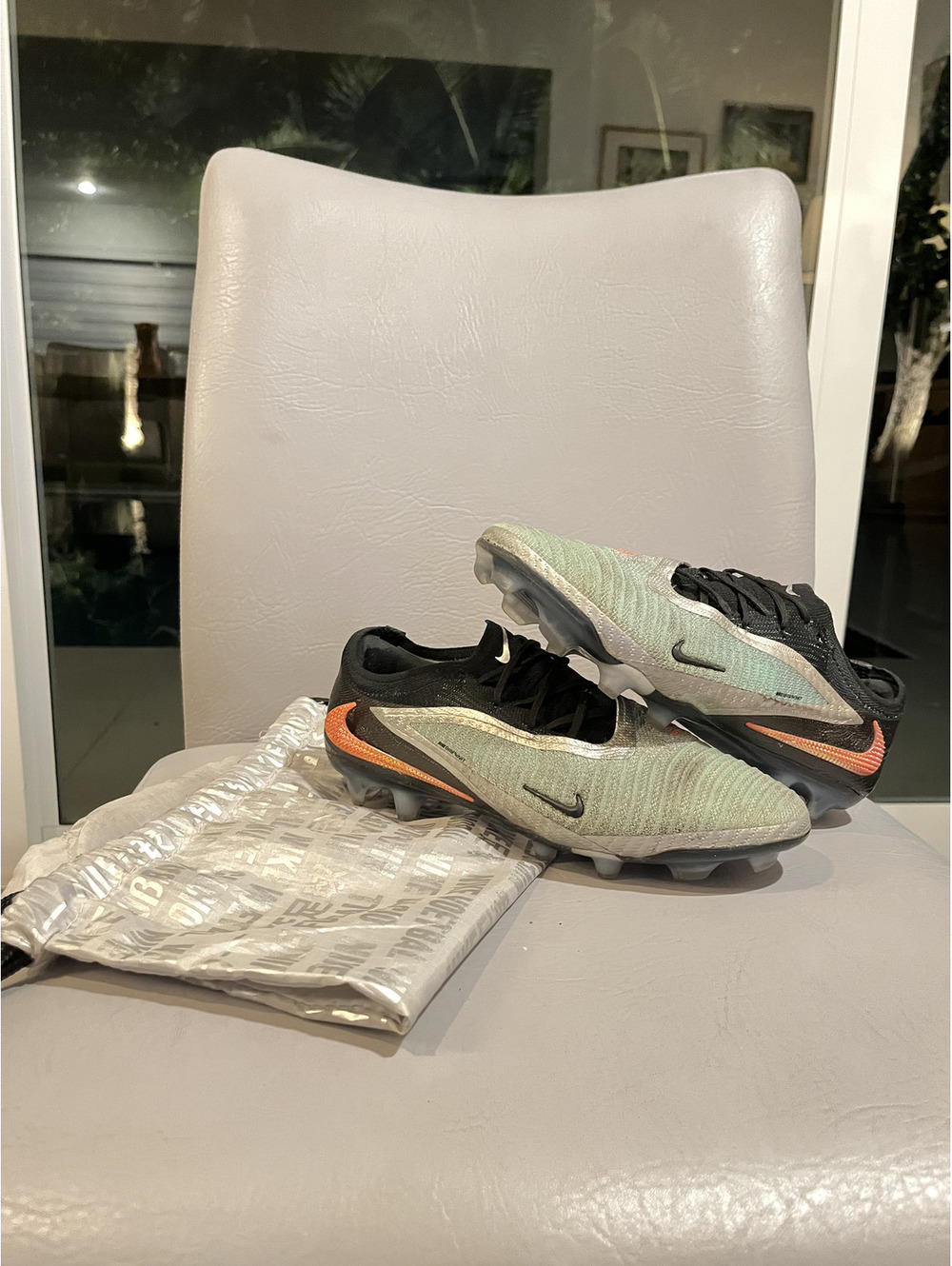 nike phantom 6 low elite teal/black Soccer Cleats US Size 7.5